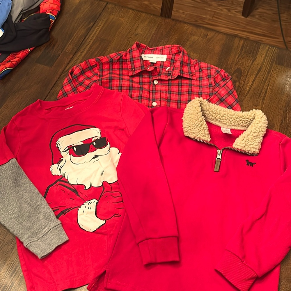 Boys Size 7 Christmas Bundle Carters & Old Navy